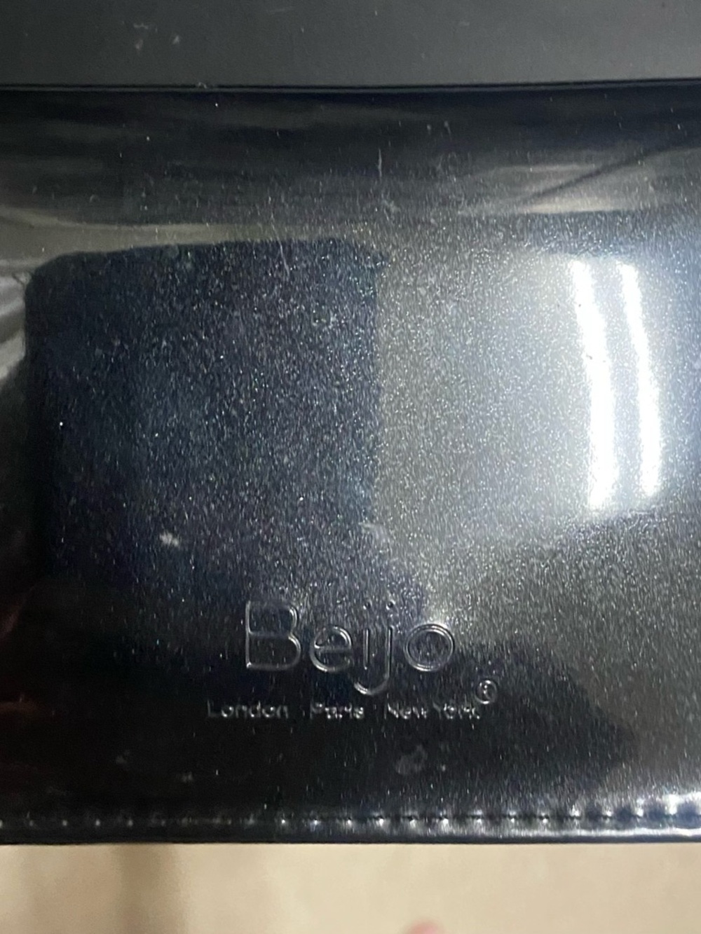 Beijo Glossy Black Patent Cardholder